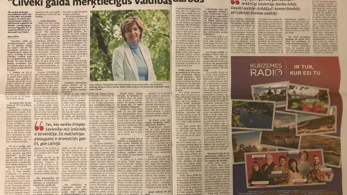 Intervija laikrakstā Latvijas Avīze, septembris 2023